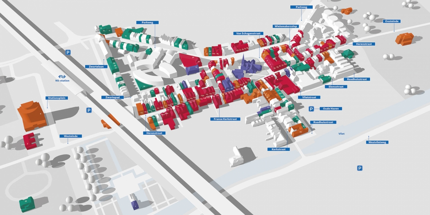 Plattegrond Huygenskwartier Voorburg