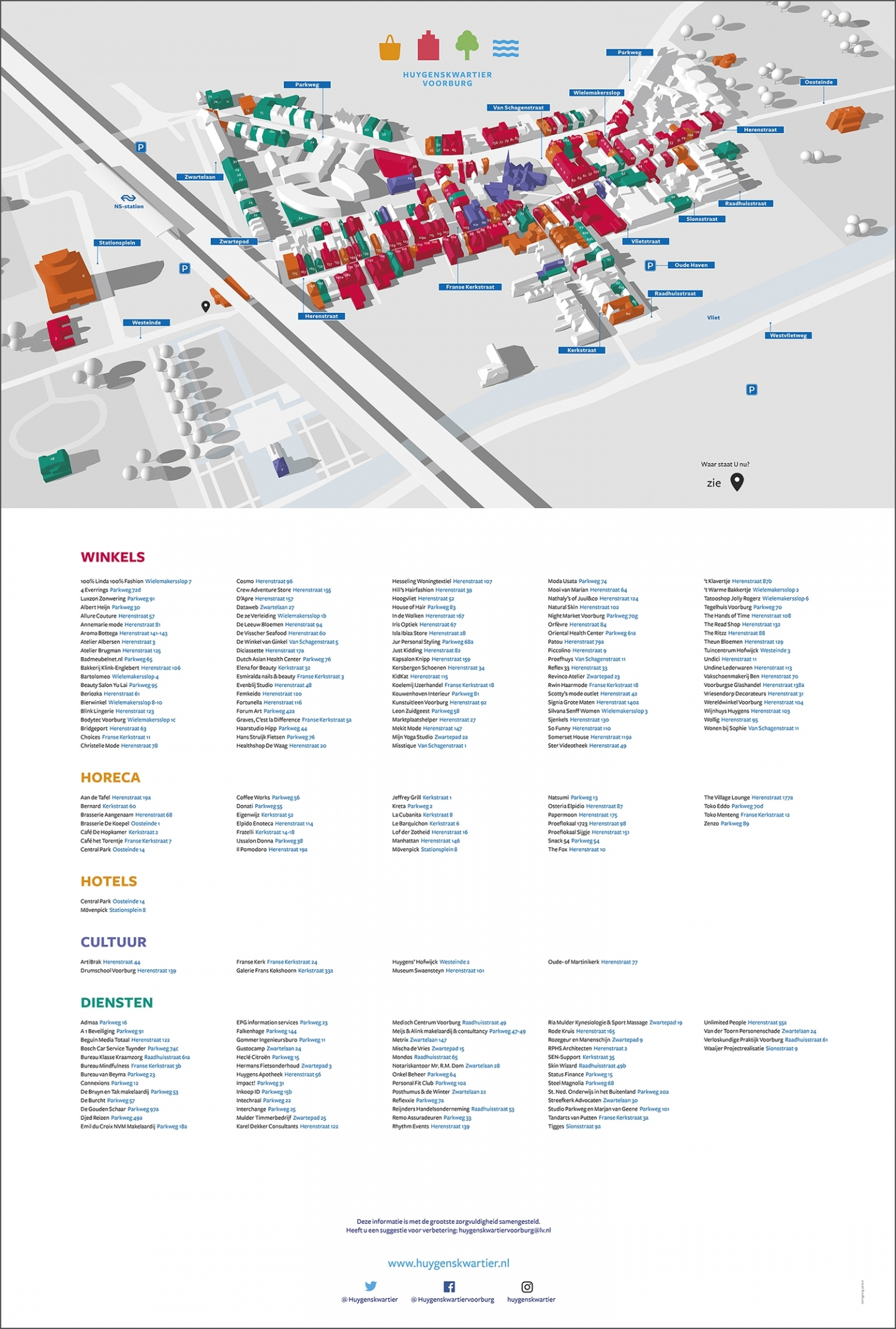 Plattegrond Huygenskwartier Voorburg