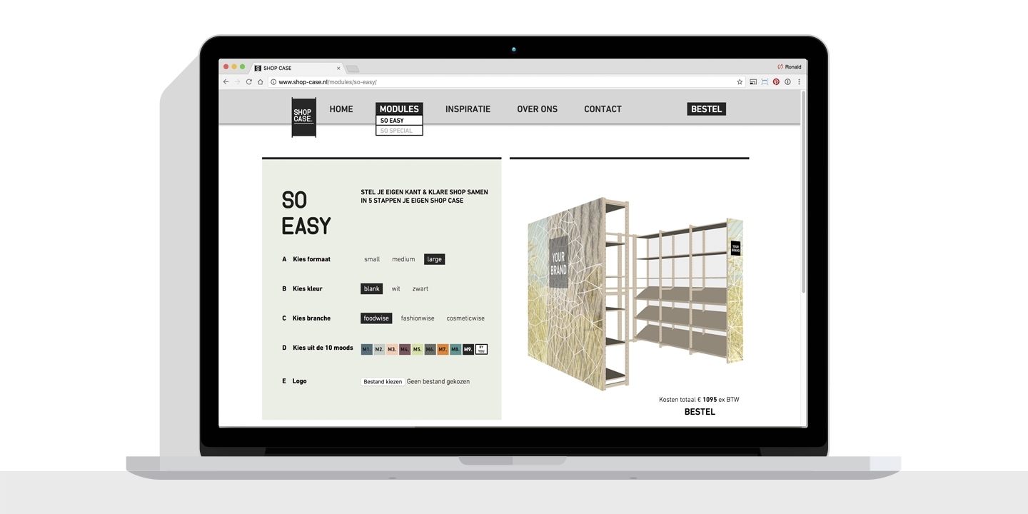 SHOP CASE website module So Easy
