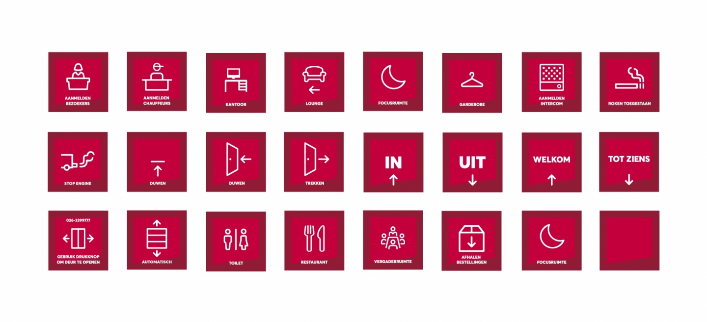 iconen, signing, route